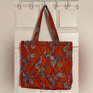 Vera Bradley Outlet Ultralight Small North South Tote in Manor Paisley pattern.